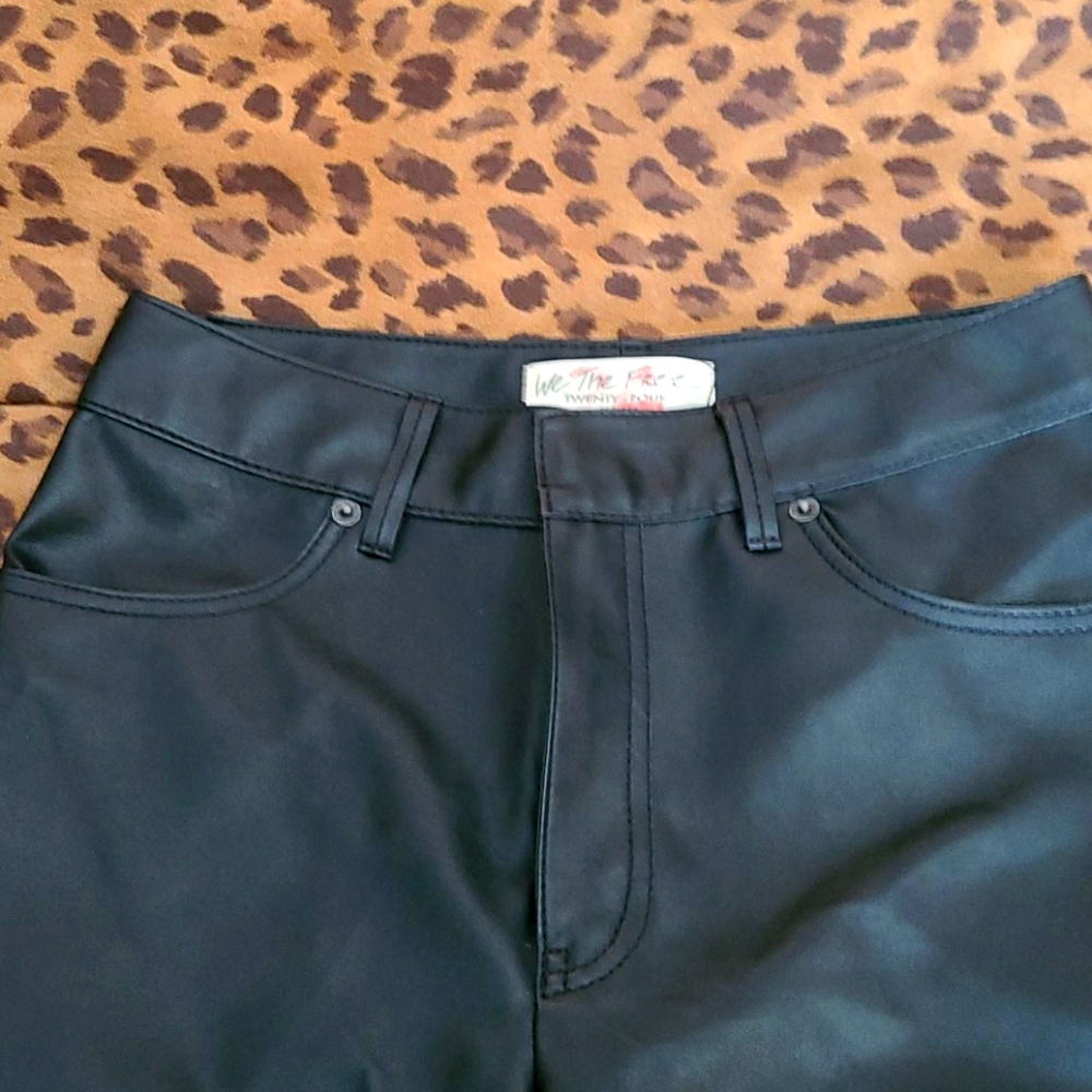 Size 24 free people vegan leather pants